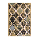 2' X 3' Multi Color Quatrefoil Power Loom Distressed Stain Resistant Area Rug