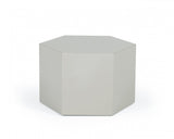 9" Light Gray Hexagon End Table