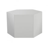 9" Light Gray Hexagon End Table