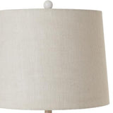 Set Of Two 27" Off White And Brown Table Lamps With Grey Empire Shade