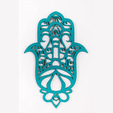 Turquoise Solid Wood Geometric Shapes Wall Decor