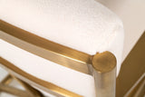 27" Orange Velvet And Gold Solid Color Arm Chair