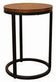 20" Bronze And Clear Glass And Iron Square End Table With Two Shelves