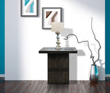 20" Gray Solid Wood Square End Table
