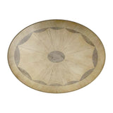 38" Natural Rattan Wicker With Iron Round Coffee Table