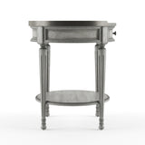 18" White Solid Wood Square Folding End Table