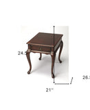 18" White Cinched Iron Round Top End Table