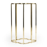 26" Gold Solid Wood Rectangular End Table