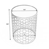 24" Gold And Black Glass Free Form End Table