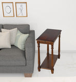 25" Brown Solid And Manufactured Wood Rectangular End Table With Drawer