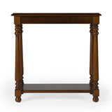 24" Brown Manufactured Wood Rectangular End Table With Shelf