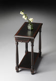 24" Black Manufactured Wood Rectangular End Table With Shelf
