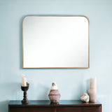 25" Gold Arch Metal Framed Accent Mirror