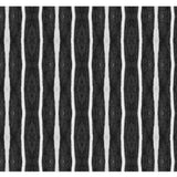 2' X 5' Black And White Modern Stripe Printed Vinyl Area Rug with UV Protection