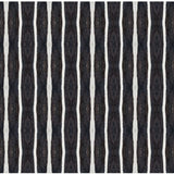 2' X 4' Black And White Modern Stripe Printed Vinyl Area Rug with UV Protection