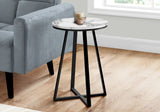 22" Black And Grey Round End Table