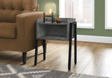22" Black And White Faux Marble Round End Table