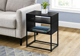 22" Oak End Table With Shelf
