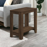 22" Black End Table With Two Shelves