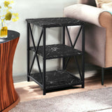 22" Brown Tile End Table