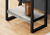 24" Black End Table With Shelf