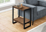 24" Black And Grey End Table With Shelf