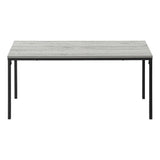 40" Grey And Black Rectangular Coffee Table