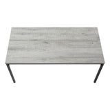 40" Grey And Black Rectangular Coffee Table