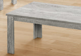 Set Of Three 44" Dark Brown Rectangular Coffee Table