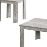 Set Of Three 44" Gray Rectangular Coffee Table