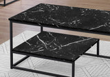 Set Of Three 42" White Rectangular Coffee Table