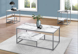 Set Of Three 42" Black Rectangular Coffee Table With Shelf