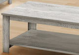 Set Of Three 42" Dark Brown Rectangular Coffee Table With Three Shelves