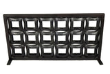 23" Black Iron Floor Tealight 18-Candle Holder