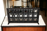 23" Black Iron Floor Tealight 18-Candle Holder