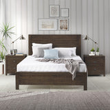 Grey Solid Wood Queen Bed Frame