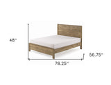 Grey Solid Wood Full Double Bed Frame