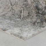 8' X 10' Beige Abstract Stain Resistant Area Rug