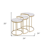 47" White and Natural Coffee Table With Four Drawers