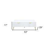 58" Champagne Rectangular Coffee Table