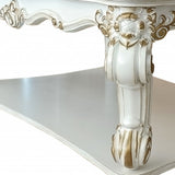 53" White Metal Coffee Table With Four Drawers
