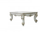 58" Pearl Rectangular Coffee Table with shelf