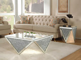 44" Gold And Black High Gloss Manufactured Wood And Metal Rectangular Coffee Table With Two Drawers