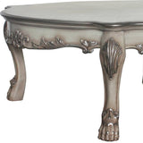 54" Bone Solid And Manufactured Wood Coffee Table