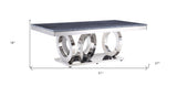 55" White Resin Coffee Table