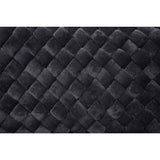 45" Black And Clear Upholstered Velvet Bench