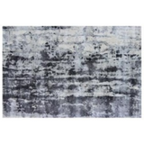 8' x 11' White And Blue Abstract Hand Loomed Area Rug