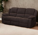 79" Brown And Black Chenille Reclining Sofa