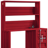 47" Red Iron Writing Desk