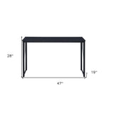 48" Clear and Red Glass Writing Desk
